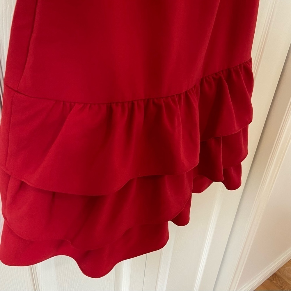 Revolve Likely NWT Amica Red Ruffle Mini Dress Size 6 - Picture 6 of 12